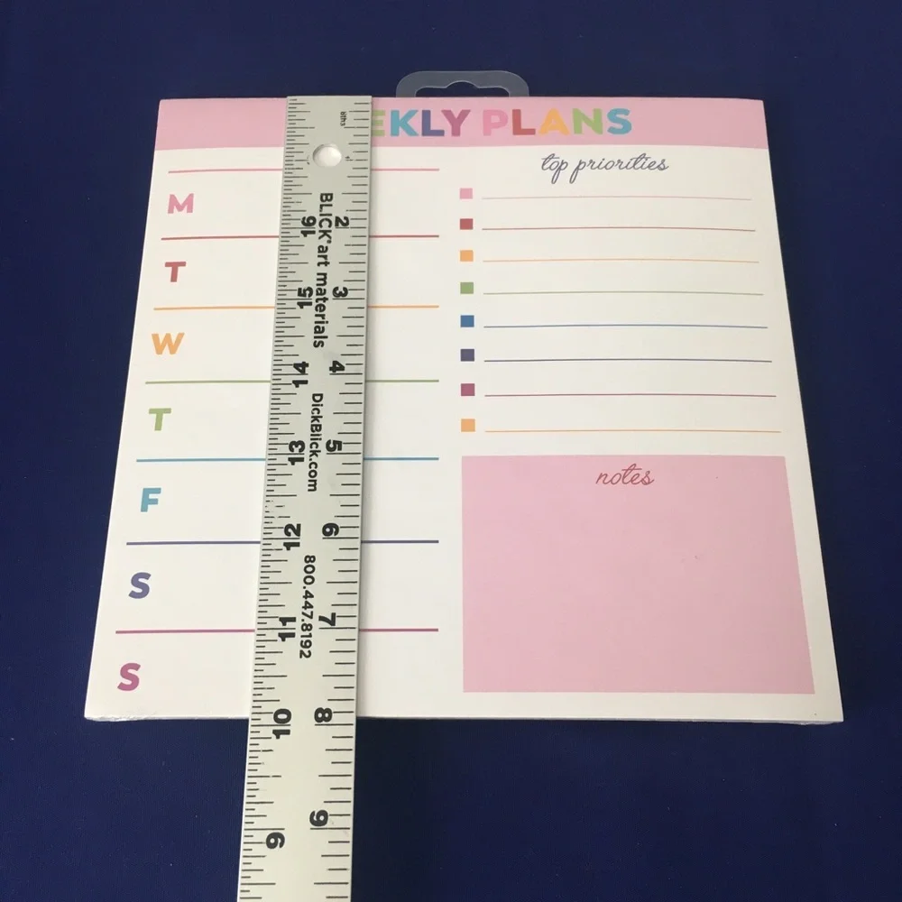 Rainbow Weekly Planner List Pad and Notebook Set